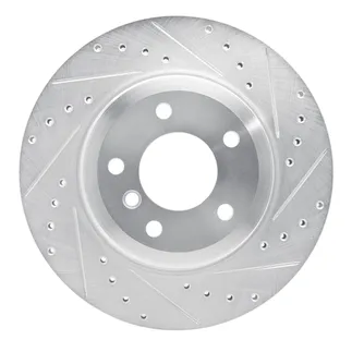 R1 Concepts EDZ-31090R Brake Rotor Drilled and Slotted Silver